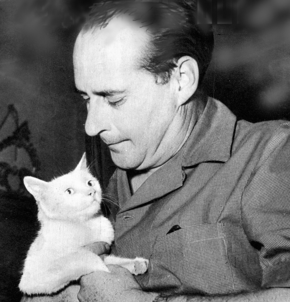 Profile picture of Roberto Rossellini with a cat