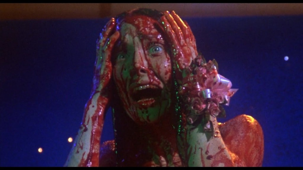 Sissy Spacek's Carrie after being covered in blood