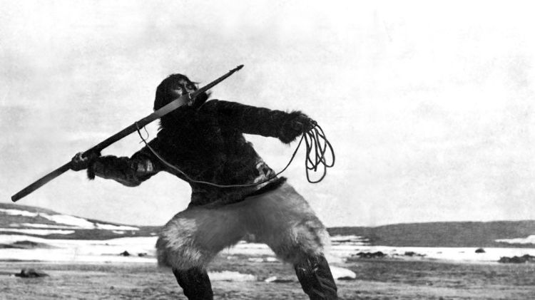Nanook of the North (1922) by Robert J. Flaherty - famous for pioneering the documentary movie but also for its controversial staging.