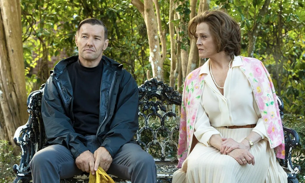 Joel Edgerton and Sigourney Weaver in Paul Schrader's Master Gardener