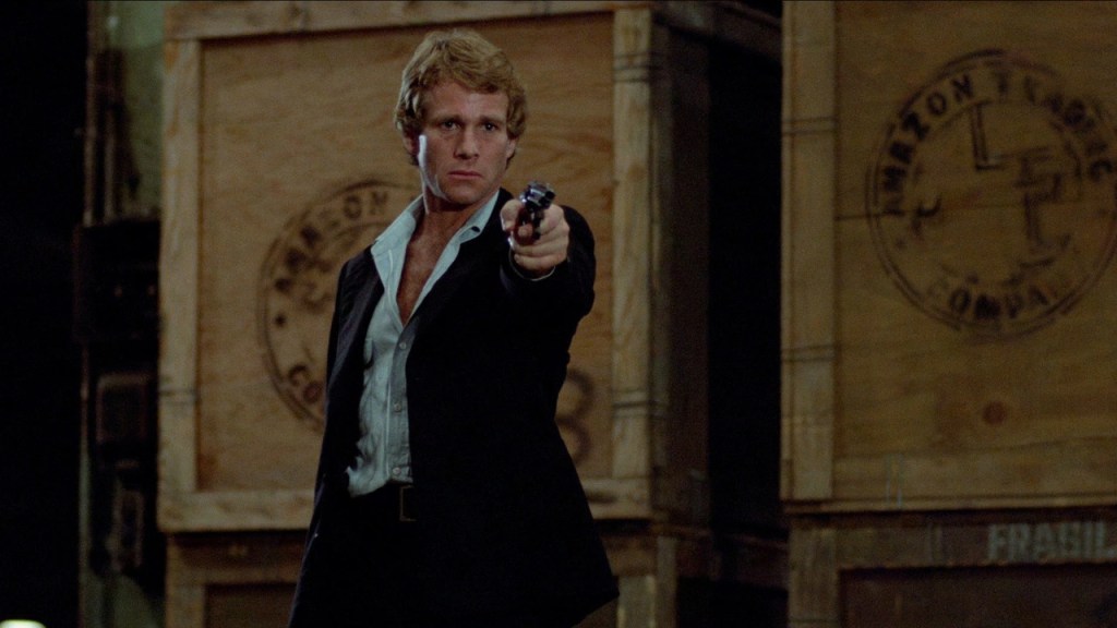 The Driver's protagonist points a gun