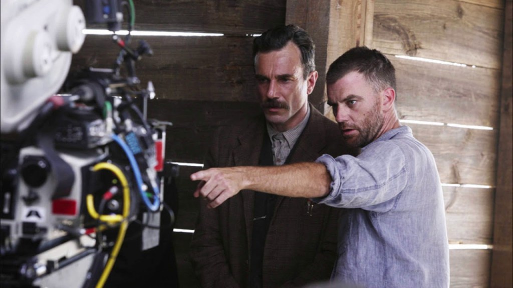 Paul Thomas Anderson on set with Daniel Day Lewis