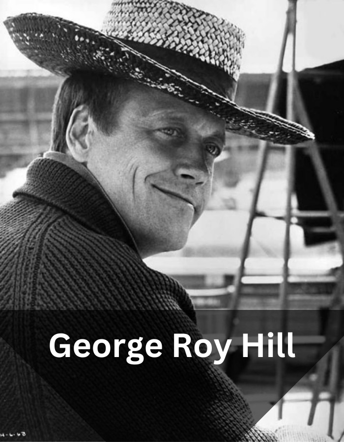 A photo of Frank Borzage with text overlayed in front of him with his name