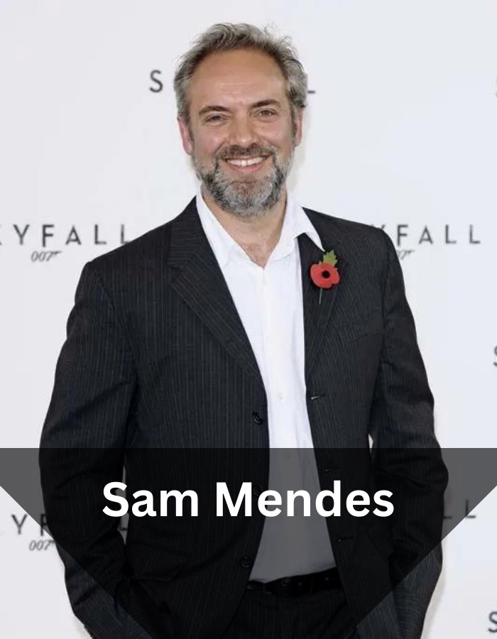 A photo of Frank Borzage with text overlayed in front of him with his name
