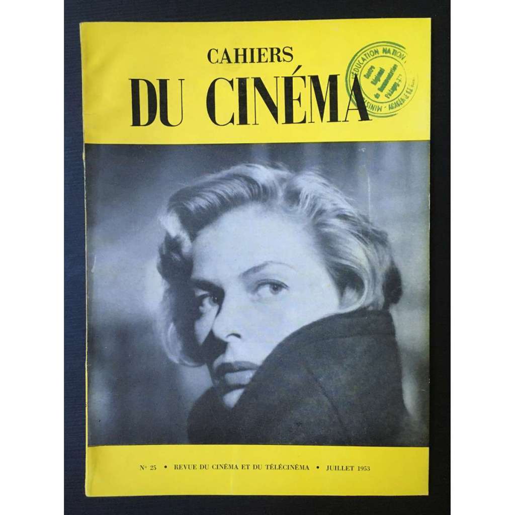 Cover of Cahiers du Cinema No 25 August 1953
